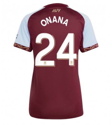 Aston Villa Amadou Onana #24 Replika Hjemmebanetrøje Dame 2025-26 Kortærmet